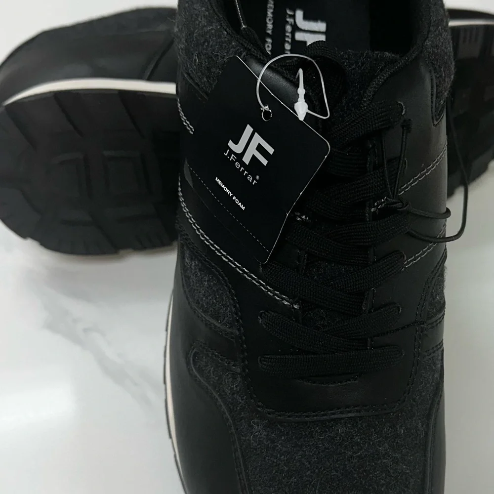 JF J.FERRAR MOTTO MENS SNEAKERS BLACK,12 MED